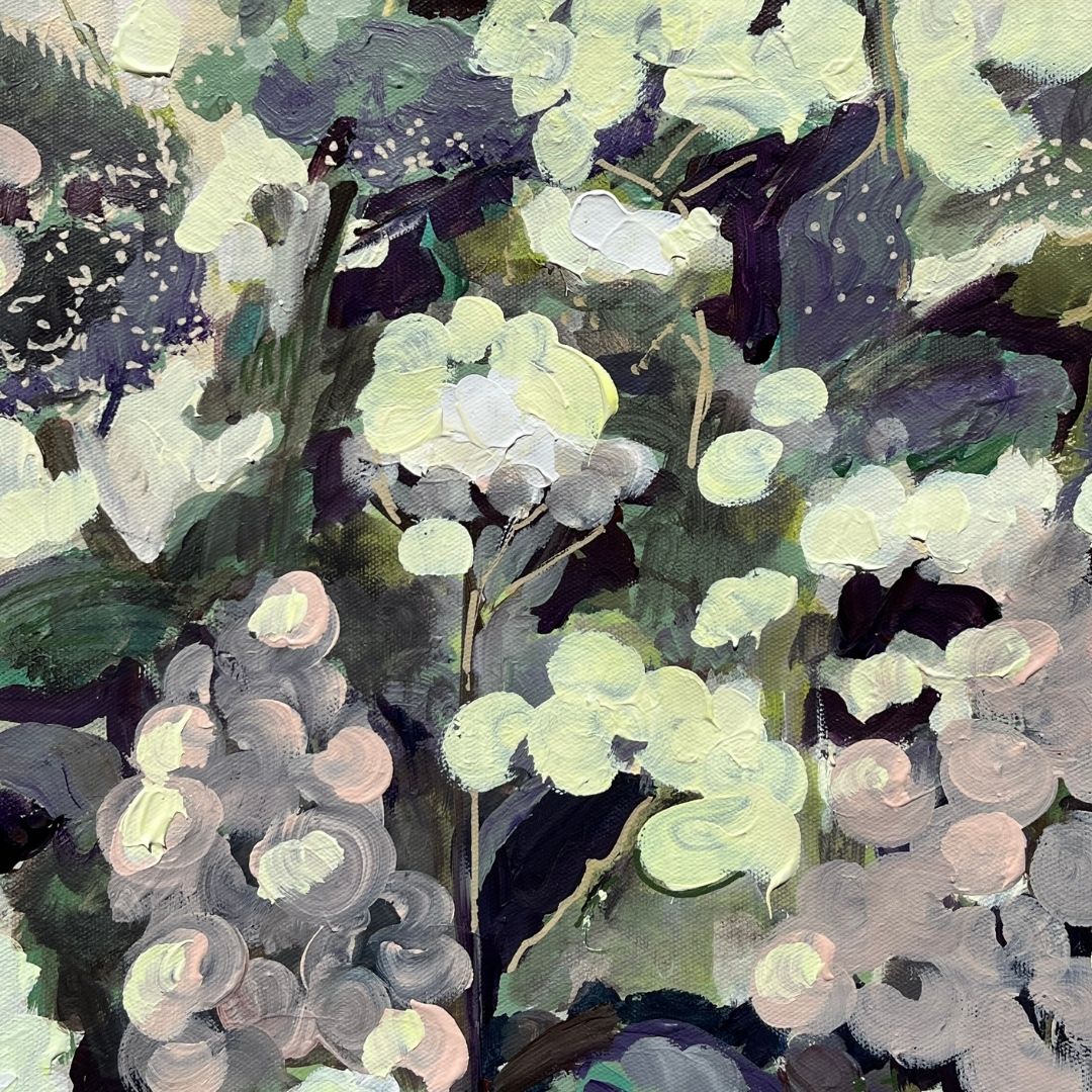 Akryl - Łąka w mgle Kolekcja Kwiaty 70x70 (2)