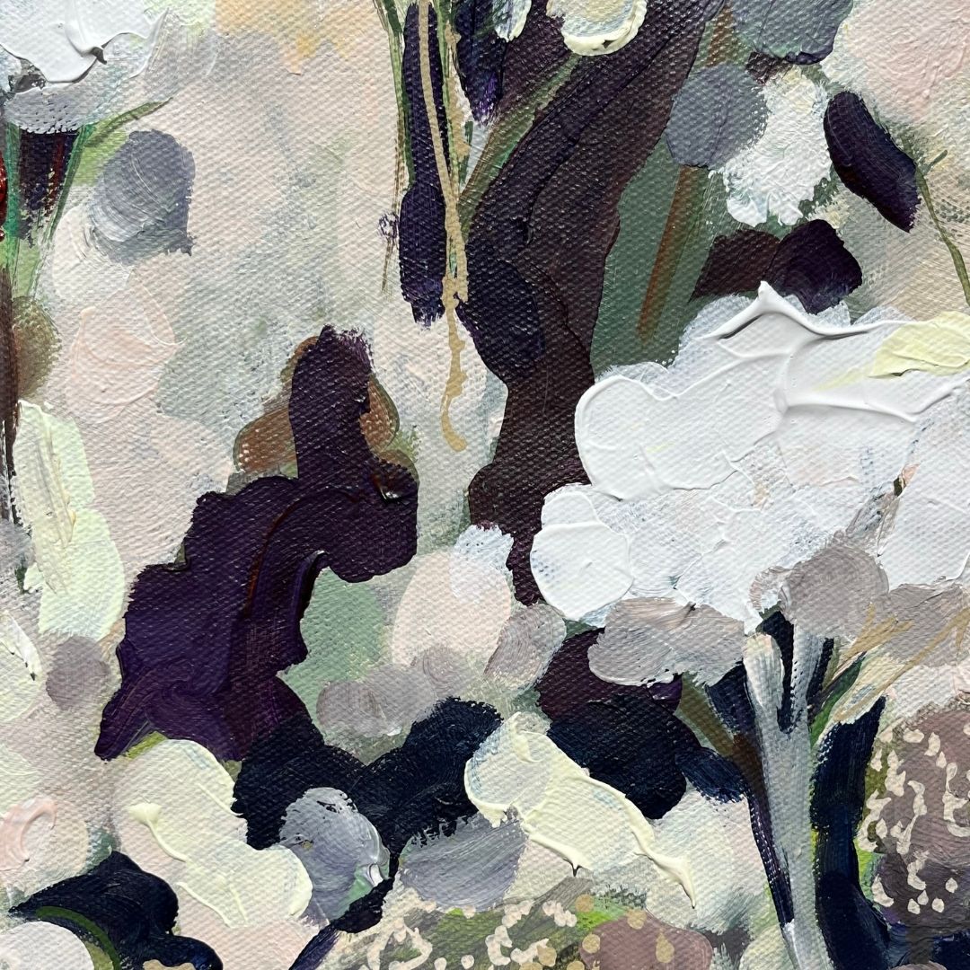 Akryl - Łąka w mgle Kolekcja Kwiaty 70x70 (3)