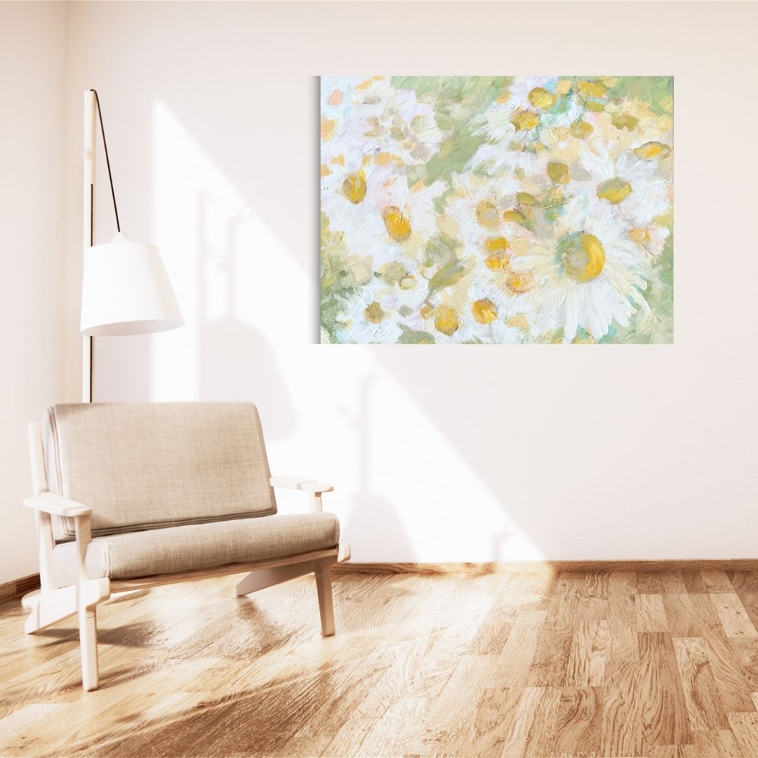 Akryl - Margerytki w mgle Kolekcja Kwiaty